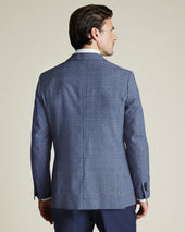 Wool Linen Silk Jacket Check