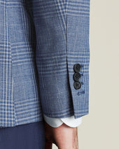 Wool Linen Silk Jacket Check