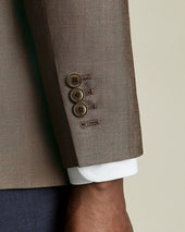Herringbone Wool Linen Silk Jacket