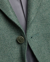 Wool Twill Silk Jacket Green
