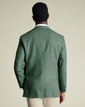 Wool Twill Silk Jacket Green