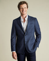 Wool Silk Jacket - Ink Blue
