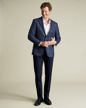 Wool Silk Jacket Ink Blue