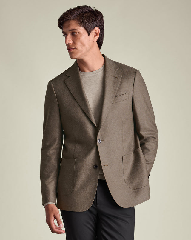 Wool Silk Jacket - Mocha