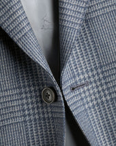 Wool Silk Check Jacket