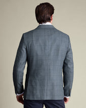 Wool Silk Check Jacket