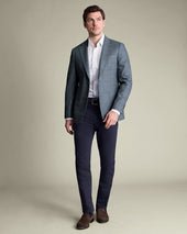 Wool Silk Check Jacket