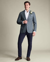 Wool Silk Check Jacket