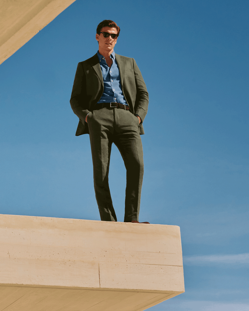 Suits En Lin Vert