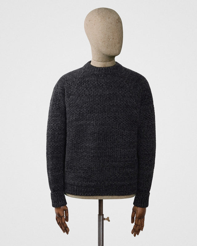 Crewneck jumper in charcoal