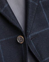 Wool Texture Twill Check Jacket