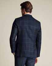 Wool Texture Twill Check Jacket