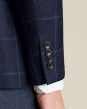 Wool Texture Twill Check Jacket