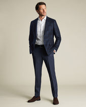 Wool Texture Twill Check Jacket