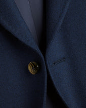 Wool Texture Jacket Ink Blue