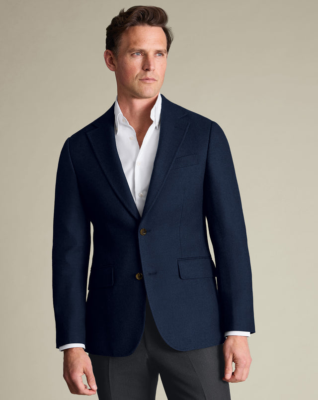 Wool Texture Jacket - Ink Blue