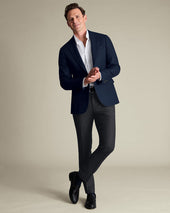 Wool Texture Jacket Ink Blue