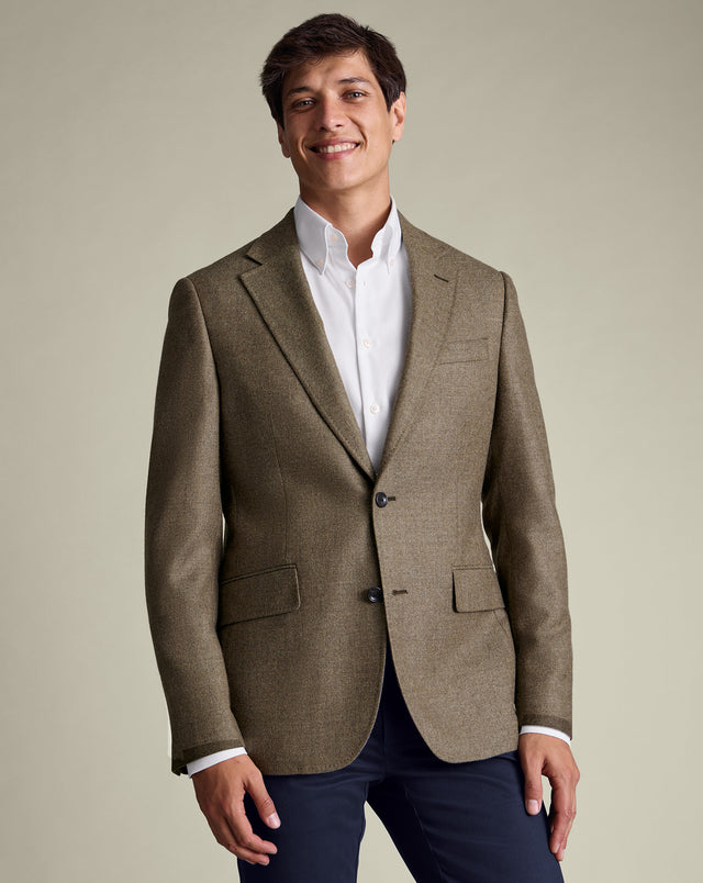 Wool Texture Jacket - Taupe