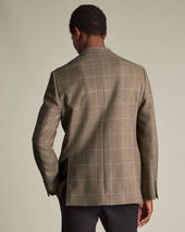 Wool Texture Check Jacket