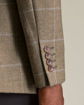 Wool Texture Check Jacket