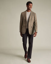 Wool Texture Check Jacket