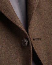 Wool Textured Jacket Brown