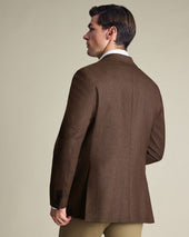 Wool Textured Jacket Brown