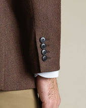 Wool Textured Jacket Brown