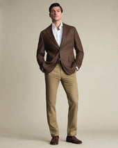 Wool Textured Jacket Brown