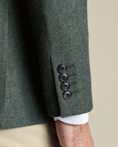 Wool Textured Jacket Green
