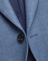 Wool Silk Jacket Blue