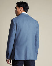 Wool Silk Jacket Blue