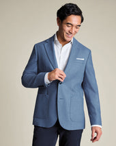 Wool Silk Jacket Blue