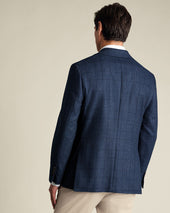 Wool Silk Check Jacket