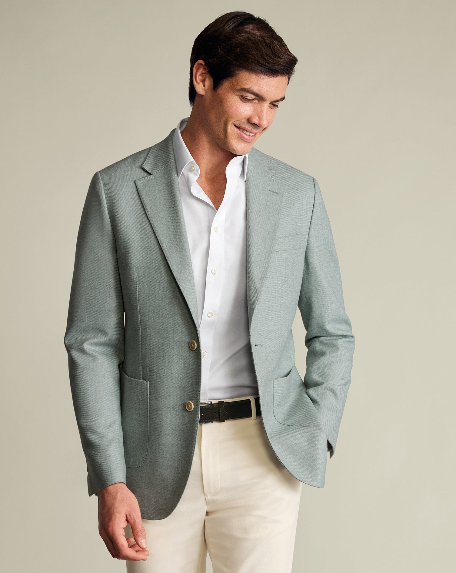 Wool Silk Jacket Pale