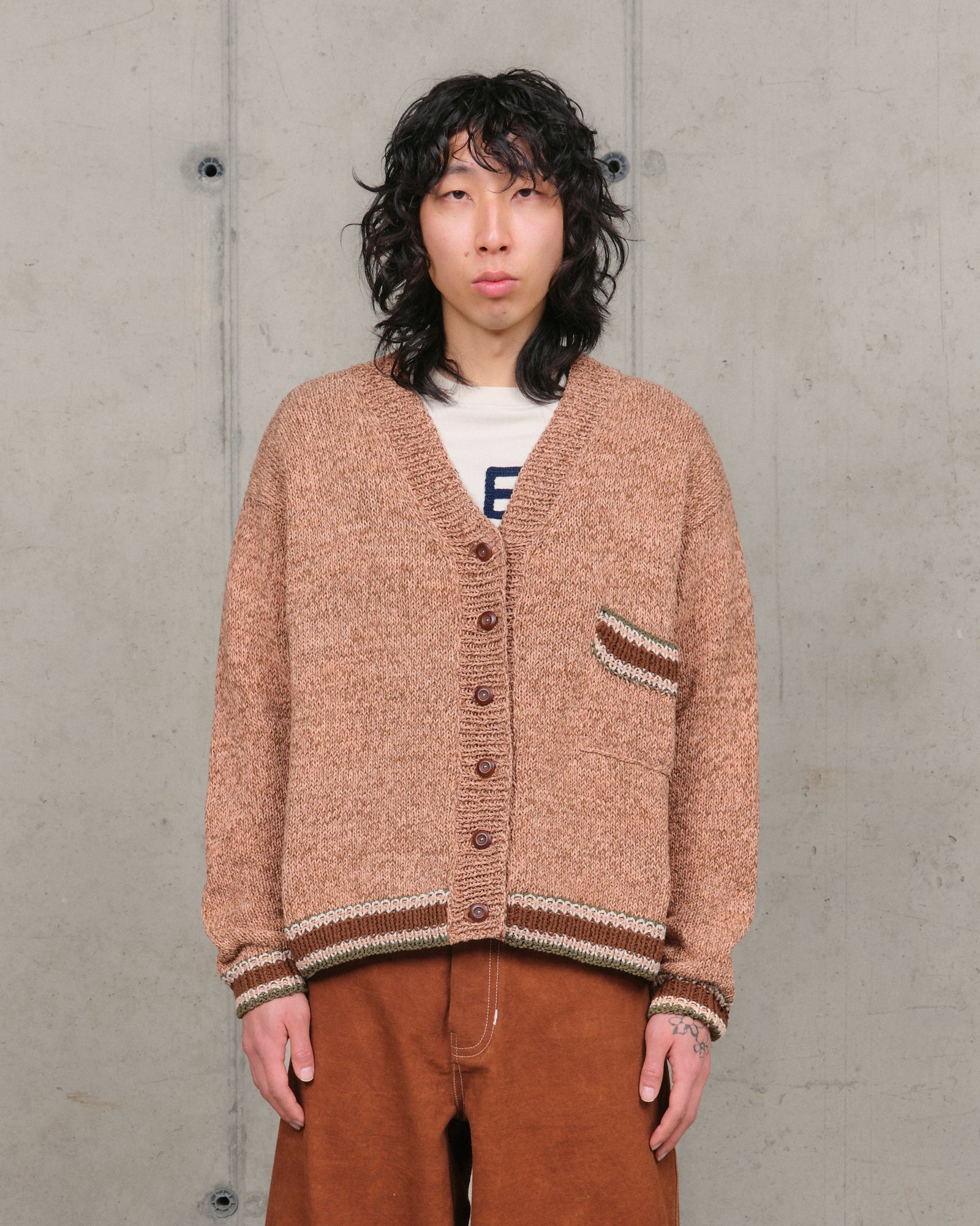 Bulb Cardigan Twisted Pink