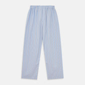 Pale Blue Multi Stripe Cotton Hastings Pyjama Trousers