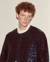 Sequin Spotlight Cardigan - Black