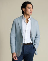 Linen Cotton Jacket - Ice Blue