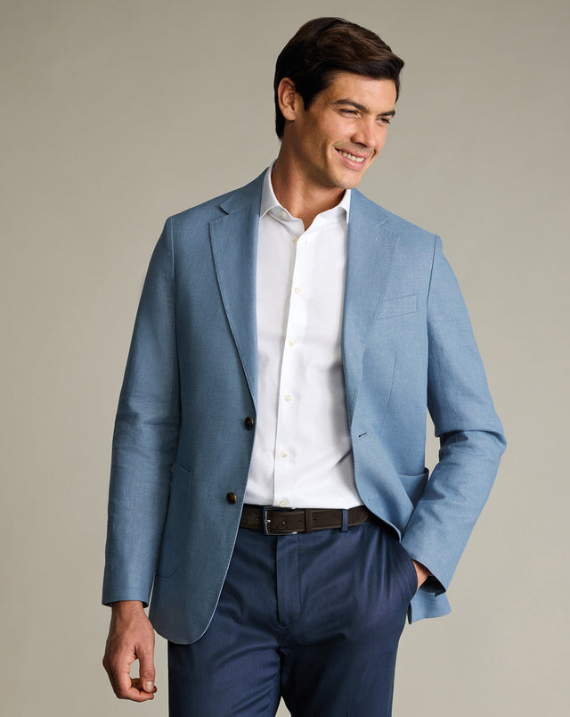 Linen Cotton Jacket – Light Blue
