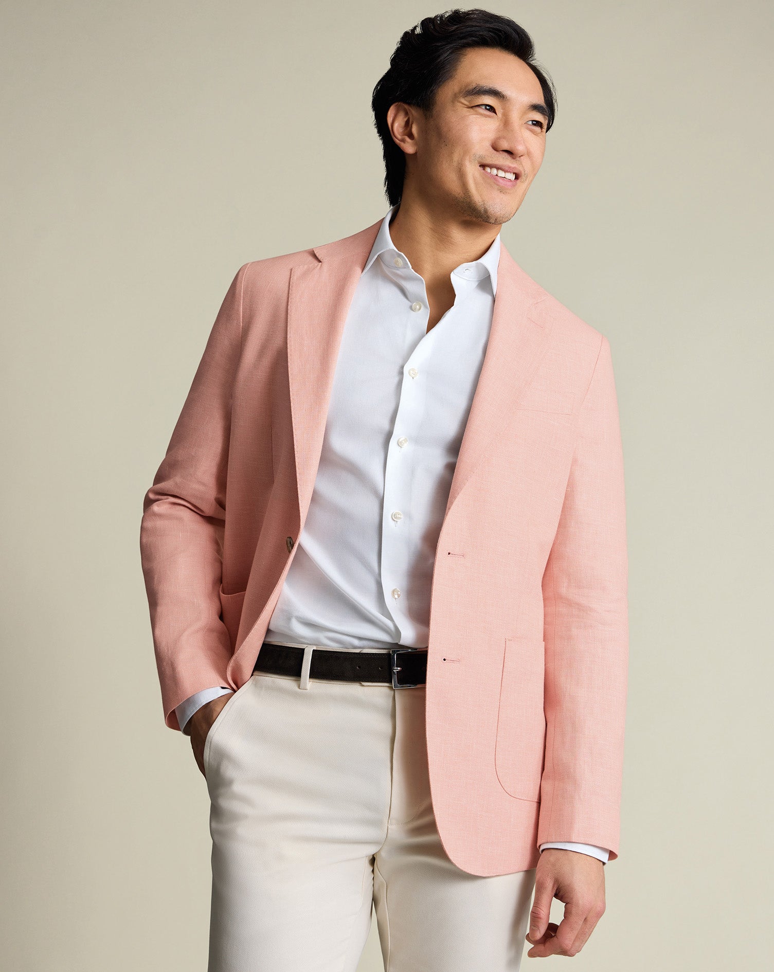 Linen Cotton Jacket Peach
