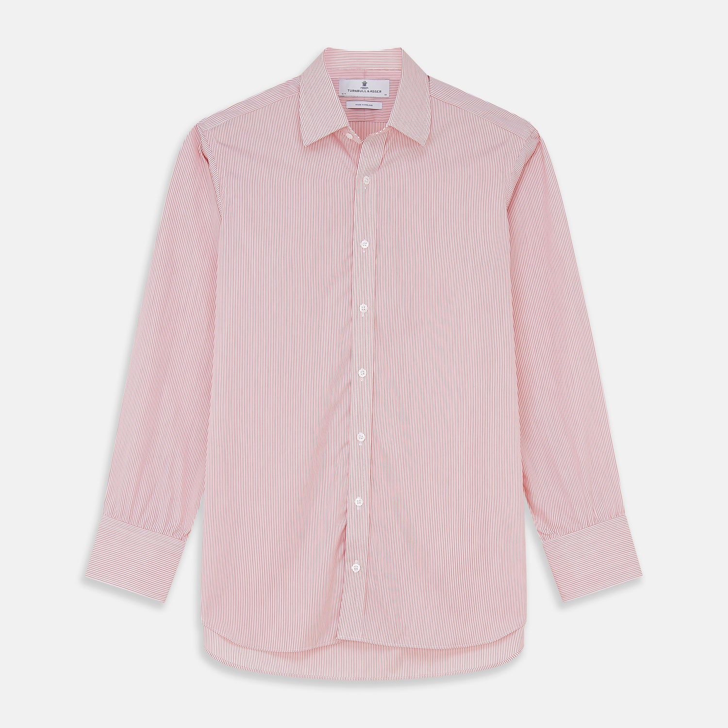 Pink And White Stripe Cotton Regular Fit Mayfair Shirt