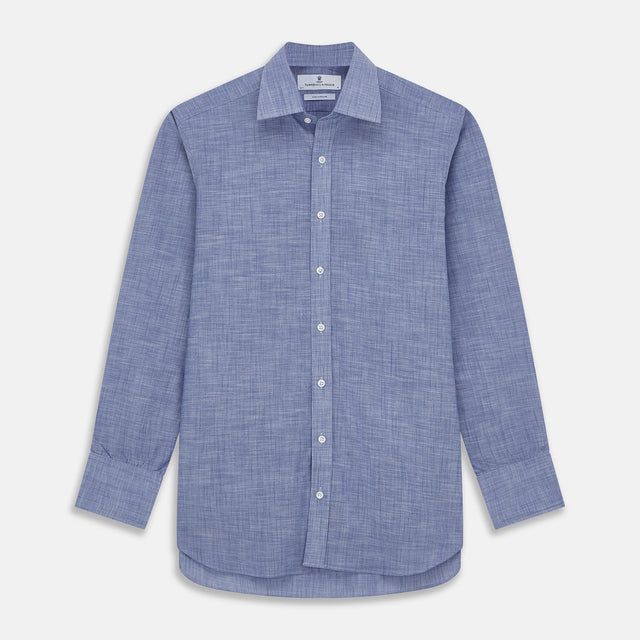 Blue Chambray Cotton Regular Fit Mayfair Shirt