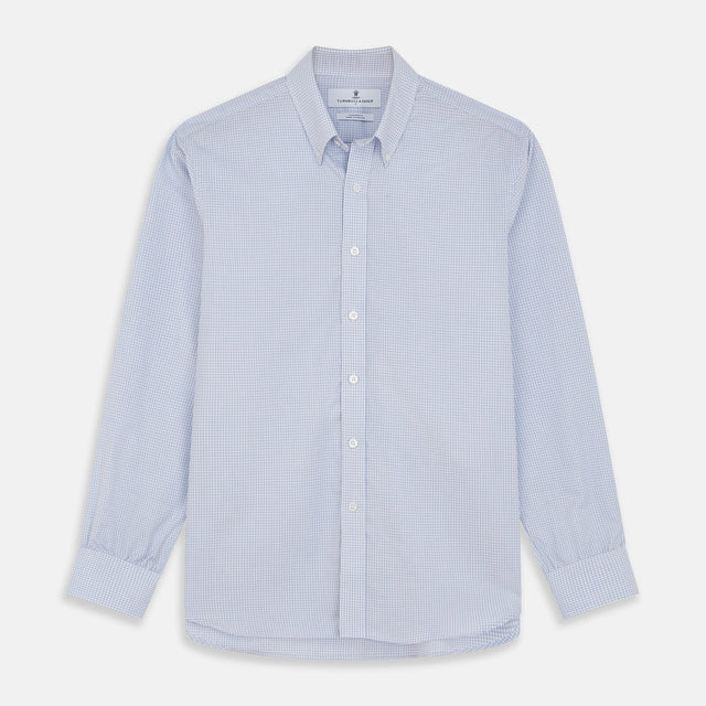 Pale Blue Multi Check Cashmerello Weekend Fit Hayne Shirt
