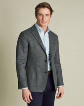 Unstructured Wool Jacket - Grey