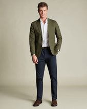 Cotton Stretch Jacket Dark Green