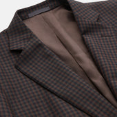 And Navy Checked Wool Barrington Blazer