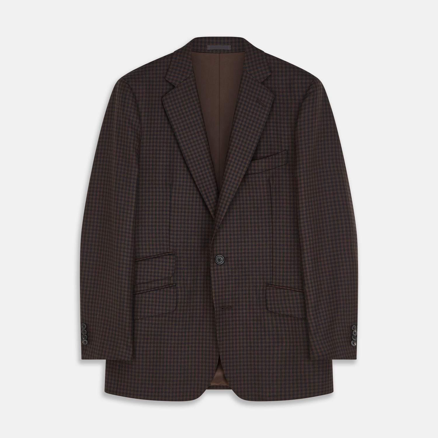 And Navy Checked Wool Barrington Blazer