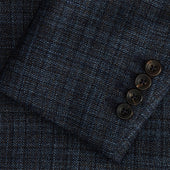 Check Wool And Cashmere Blend Double Breasted Bertie Blazer