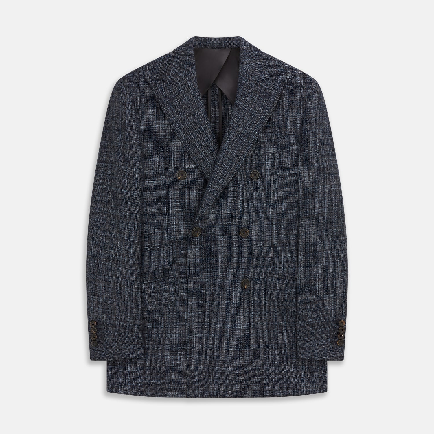 Check Wool And Cashmere Blend Double Breasted Bertie Blazer
